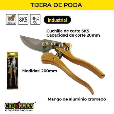 Tijera poda Aluminio SK5 20cm