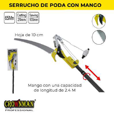 Serrucho Poda con Palo Telescópico