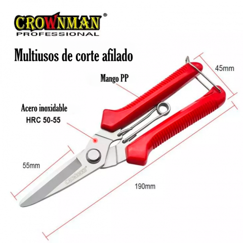Tijeras Multiuso Acero Inoxidable 19cm