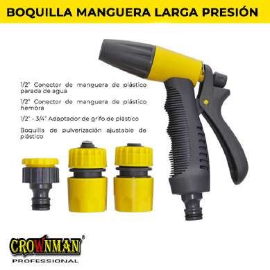 Kit Pistola +conectores larga presión