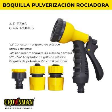 Kit pistola Rociadora + conectores 8 funciones