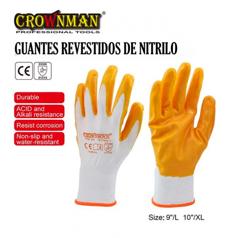 Guantes de Nylon-Nitrilo L (23cm)
